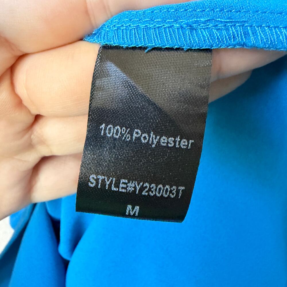 Tuckernuck Pomander Place Capri Blue Crepe Kenzo Dress Size M - Picture 5 of 6